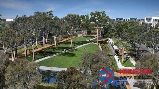 悉尼绿色广场城镇中间公共区域打算设计