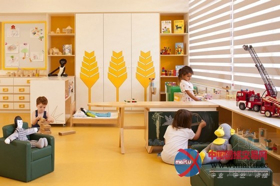 独特组合!以色列幼儿园装修设计