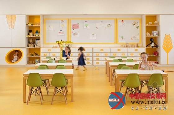独特组合!以色列幼儿园装修设计