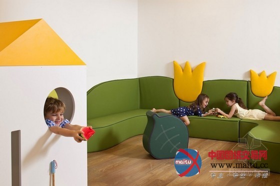 独特组合!以色列幼儿园装修设计