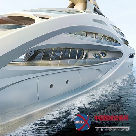 扎哈•哈迪德设计“独特环绕型游艇”最新效果图曝光