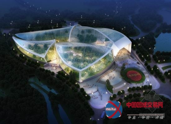 青岛世园会“叶片”植物馆百花盛开 月底完工