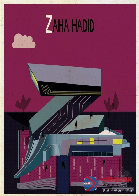 Federico Babina设计的“建筑字母城”