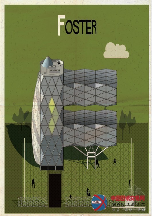 Federico Babina设计的“建筑字母城”