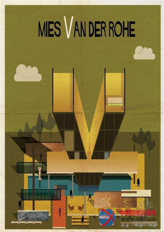 Federico Babina设计的“建筑字母城”