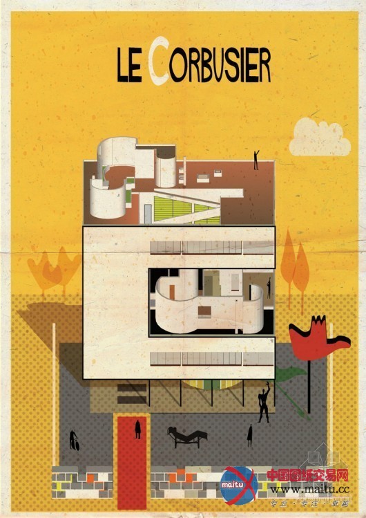 Federico Babina设计的“建筑字母城”