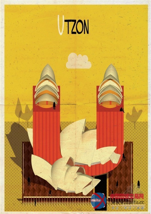 Federico Babina设计的“建筑字母城”