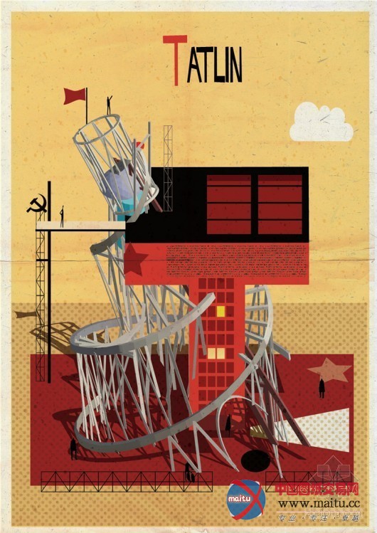 Federico Babina设计的“建筑字母城”