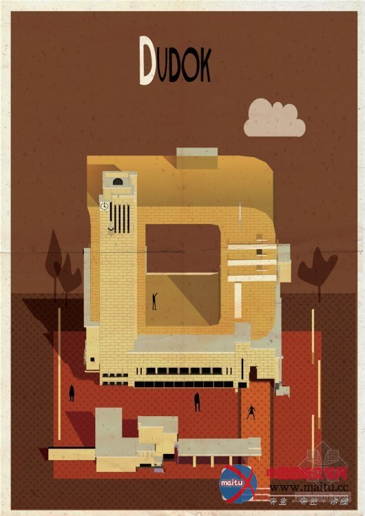 Federico Babina设计的“建筑字母城”