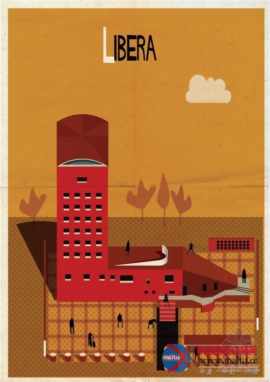 Federico Babina设计的“建筑字母城”
