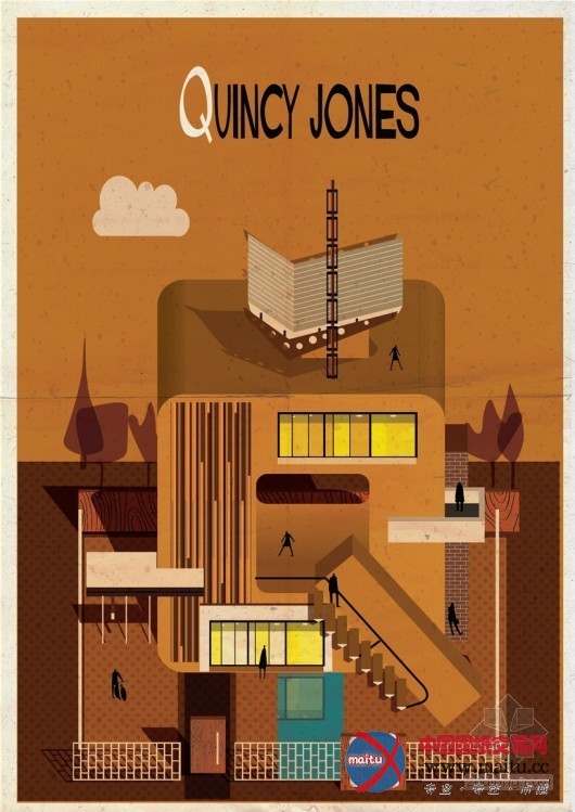 Federico Babina设计的“建筑字母城”