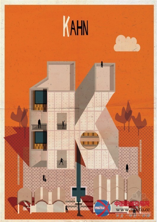 Federico Babina设计的“建筑字母城”