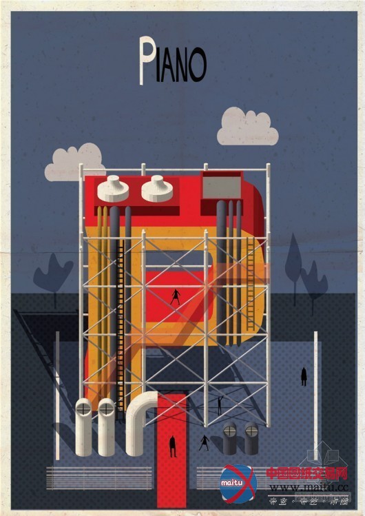 Federico Babina设计的“建筑字母城”