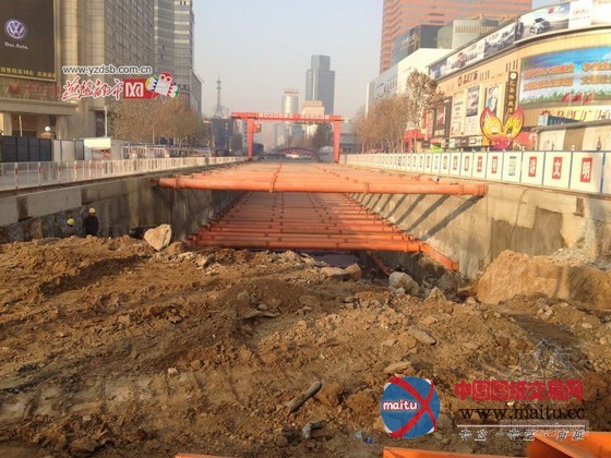 石家庄地铁1号线解放广场站主体8月底完工