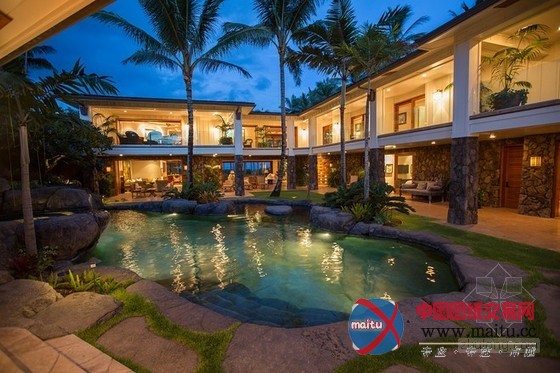 夏威夷别墅 1670平方米的宅邸直通海滩