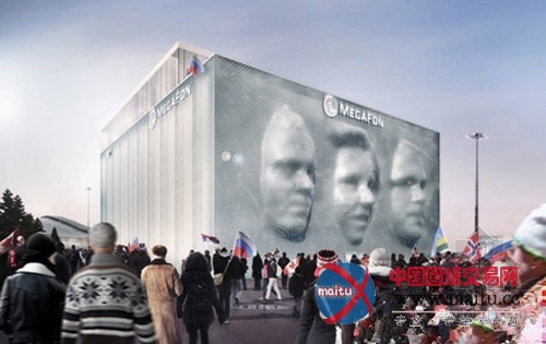 索契冬奥会精彩创意:LED灯打造3D脸孔