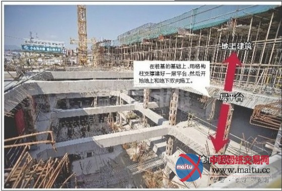 温州大楼用逆作法施工技术 地上地下双向施工