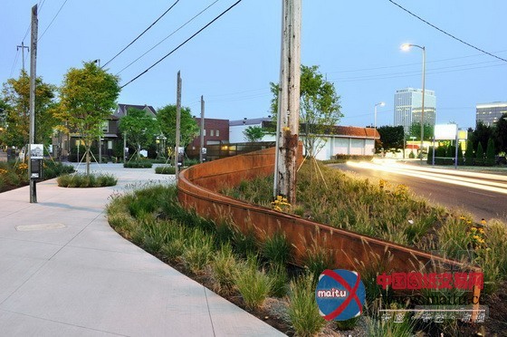 美国波特兰市马丁•路德•金大道节点景观