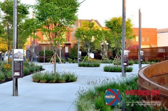 美国波特兰市马丁•路德•金大道节点景观