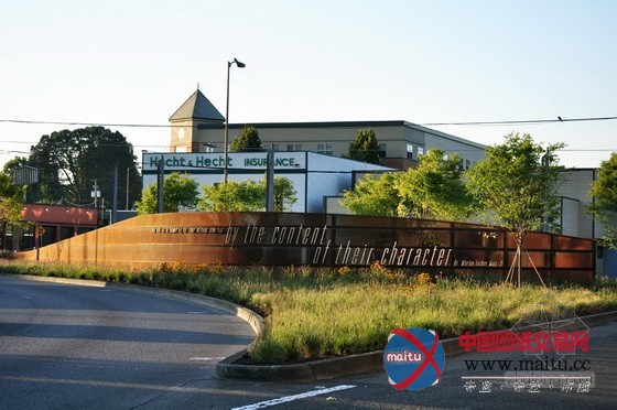 美国波特兰市马丁•路德•金大道节点景观