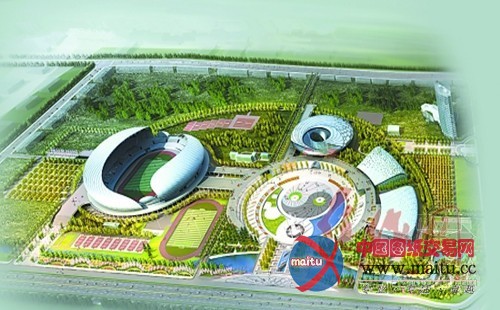 河南焦作新体育中心投13亿 占地1156亩竣工在即