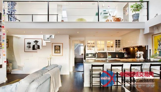 瑞典高档房产 77平的阁楼公寓设计