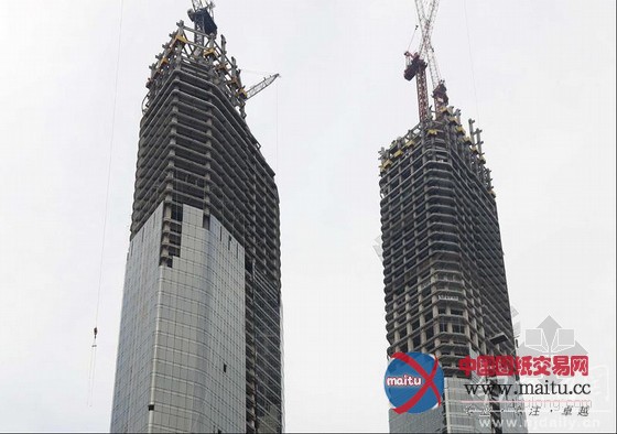 国内首例300米以上超高层全逆作法河西双塔展雄姿