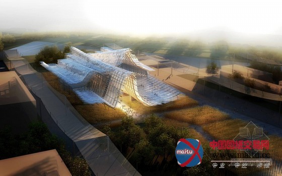 2015年米兰世博会“中国馆”外形如“麦浪”