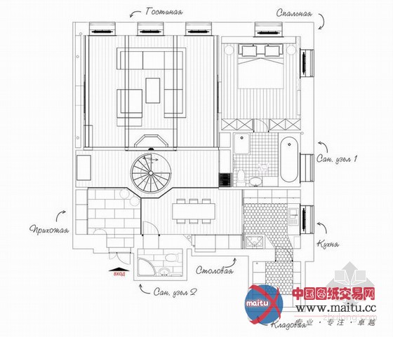 莫斯科复古风住宅设计 独特充满魅力