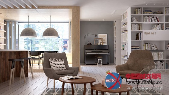 闹中取静 105平米淡雅公寓装修设计