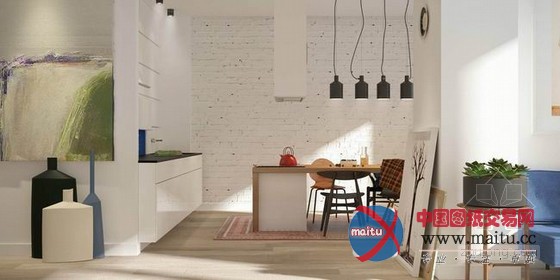 98平米清新简约的家居装饰设计 充满暖意