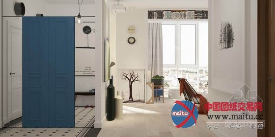 98平米清新简约的家居装饰设计 充满暖意