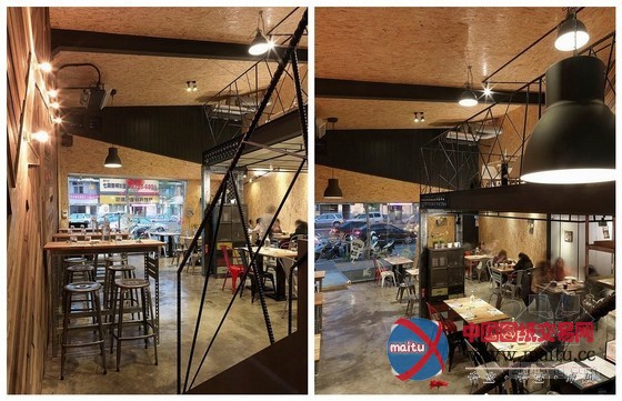 引人注目!意式料理factory披萨店装修设计