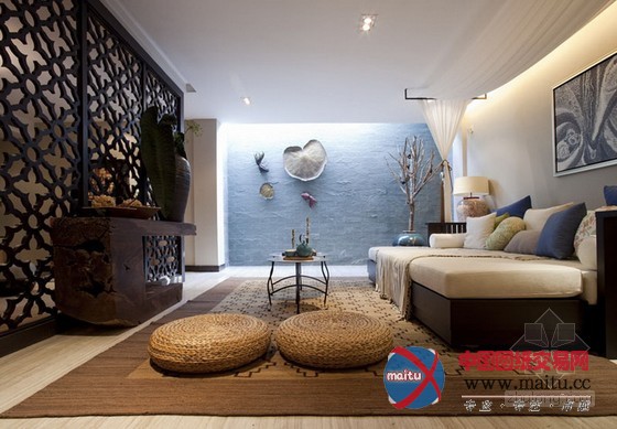 乐尚作品东南亚风格样板房 写尽神秘悠闲风情