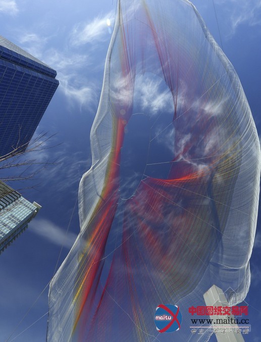 Janet Echelman的最大空中雕塑在温哥华亮相