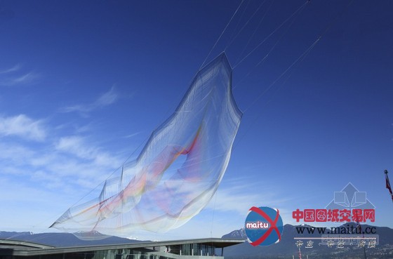 Janet Echelman的最大空中雕塑在温哥华亮相