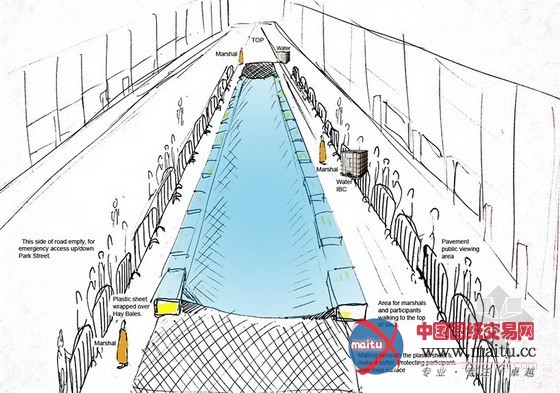 英国街头的滑道游乐场