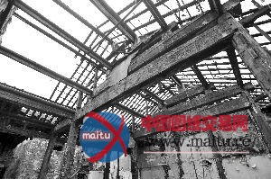 清代古建筑 拆得只剩空架子