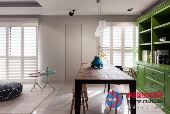 淡雅清新板桥公寓设计 空间干净明亮