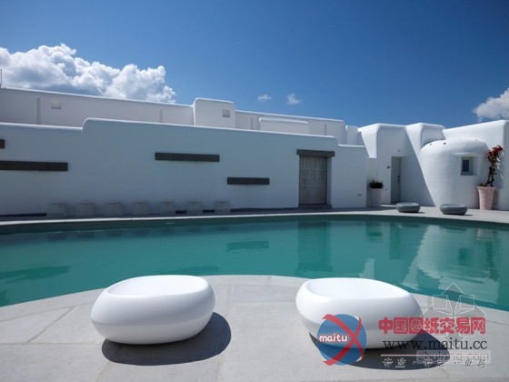 海滩边奢华精致的希腊米科诺斯阿缪斯酒店设计