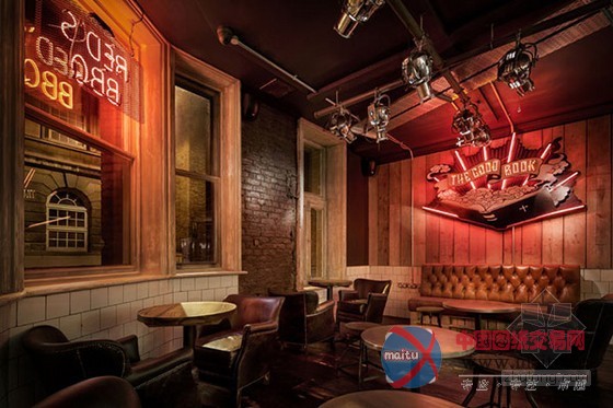 英国曼彻斯特Red’s True Barbecue烤肉店设计