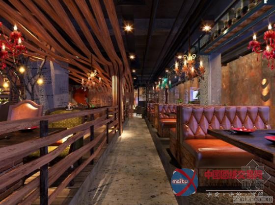 自然“归本主义”落汗堂火锅店 雅致舒适设计